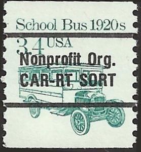 # 2123a MINT NEVER HINGED PRE-CANS. SCHOOL BUS