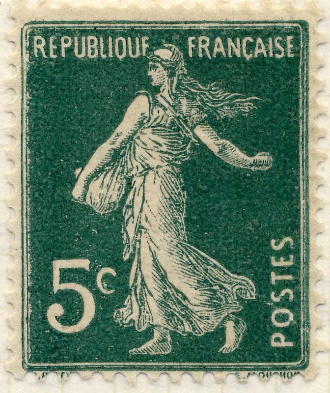 FRANCE - 1907 - Yv.137 5c vert Semeuse TYPE 2A (des carnets) - Neuf*