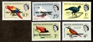 British Honduras # 182-186 Mint!