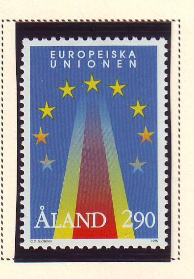 Aland Sc 113 1995 European Union Entry stamp mint NH