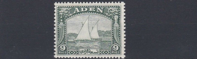 ADEN  1937  S G 2  9P  DEEP GREEN    MH 