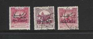 PALESTINE JORDAN 1953 POSTAGE AND PALESTINE OVERPRINTS ON AID STAMPS