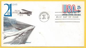 US #C81 FDC  21c USA & Jet