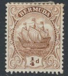 Bermuda  SG 44a SC# 40a MH  Pale Brown see details and scans