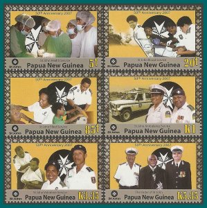 Papua New Guinea 2007 St John Ambulance, MNH 1277-1282,SG1207-SG1212