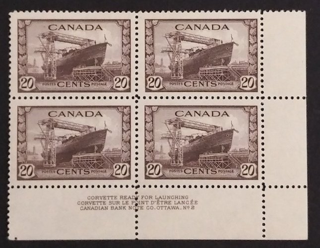Canada 260 Plate Block LR No. 2 F-VF MNH