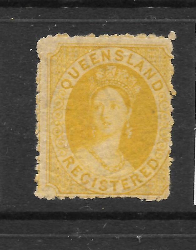 QUEENSLAND 1860-61  6d  REGISTERED   QV    MLH    SG 11