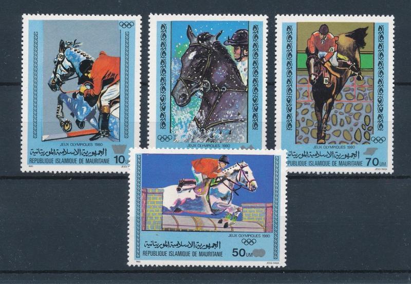 [60863] Mauritania 1980 Olympic games Moscow Equestrian Horses MNH