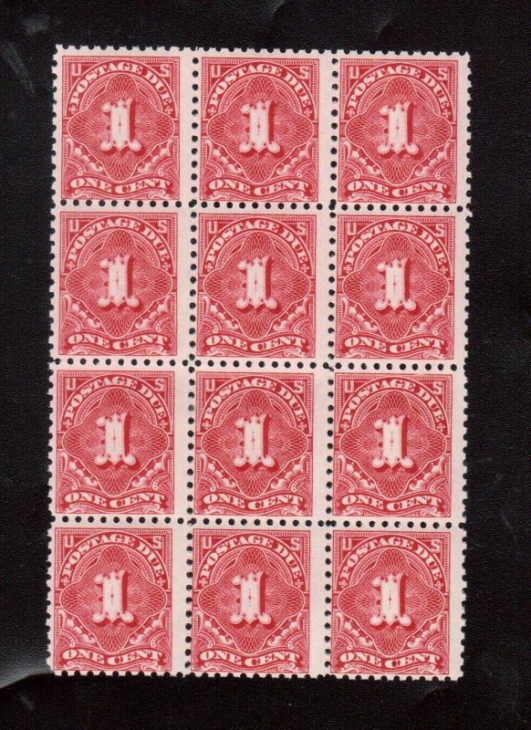 USA #J52 Mint Fine Never Hinged Block Of Twelve