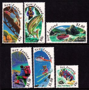 New Zealand 1994 Outdoor Adventure Sports Complete Mint MNH Set SC 1192-1197