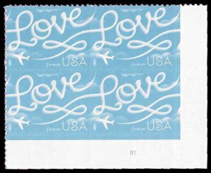 PCBstamps  US #5155 PB $1.96(4x{49c})Love-Skywriting, MNH, (PB-4a)