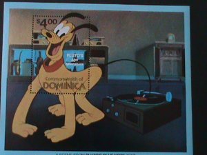 DOMINICA-WALT DISNEY-CARTOON -PLUTO'S 50TH ANNIVERSARY -MNH S/S-VERY FINE