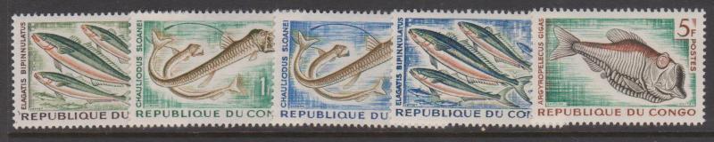 Congo Peoples Republic Sc#96-100 MNH