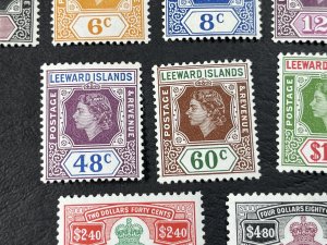 LEEWARD ISLANDS # 133-147-MINT/HINGED---COMPLETE SET---1954