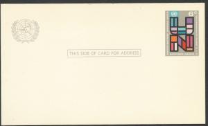 UN-NY # UX5   6c Postal Card - creme paper    Mint  (1)