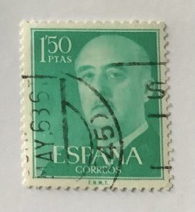 Spain 1954  Scott 827 used - 1.50p, General Franco