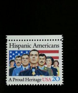 1984 20c Hispanic Americans, A Proud Heritage Scott 2103 Mint F/VF NH 