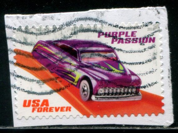 5321 US (55c) Hot Wheels - Purple Passion SA,  used on paper