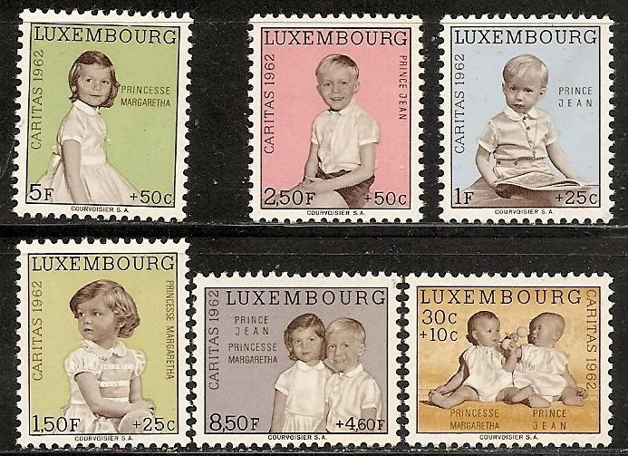 LUXEMBOURG B228-33 MNH 1962 ROYAL TWINS