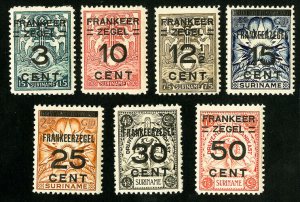 Suriname Stamps # 132-8 NH Used OG Scott Value $70.00