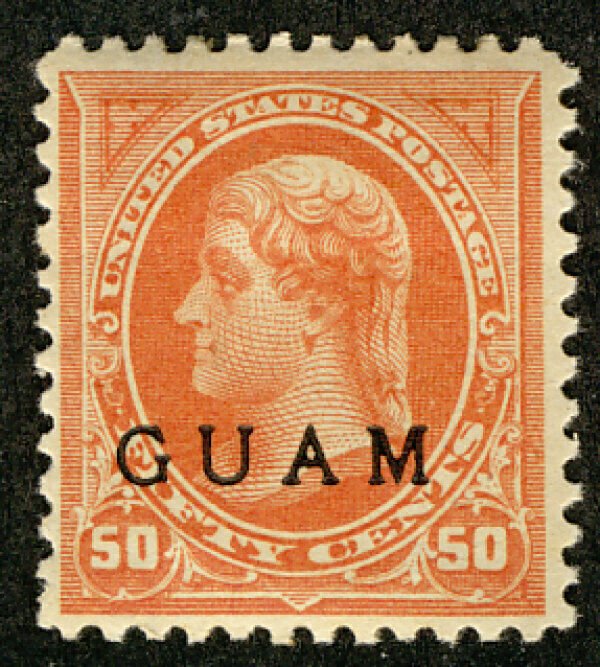 MALACK Guam #11 F/VF OG Hr, vivid color, SUPER NICE! b3514