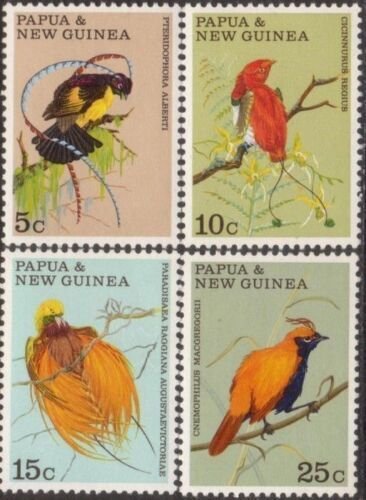 Papua New Guinea 1970 SG173-176 Birds of Paradise set MLH