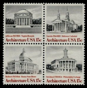 USA 1782a MNH Architecture, Boston State House, Baltimore Cathedral