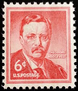 1955 6c Theodore Roosevelt, 26th President Scott 1039 Mint F/VF NH