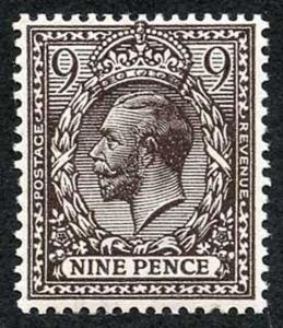 Spec N29(3) KGV 9d Deep Agate M/M