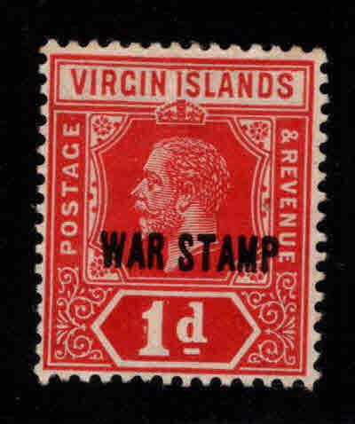 British Virgin Islands Scott MR1 MH* War Tax stamp 1916-1917
