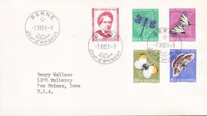 Switzerland 1951 Pro-Juventute Complete on First Day Cover