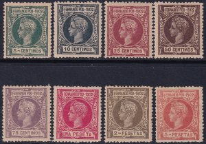 Fernando Po 1902 Sc 104-11 specimen (muestra) set MNH**/MH*