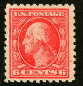 OAS-CNY ED-2 (82) SC 429 – 1914 6c Washington, red orange,  msrp $75