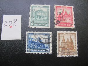 Germany 1931 USED  SC B38-B41 SET VF/XF 140 EUROS (208)