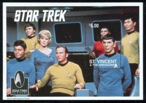 St. Vincent 1996 - SC# 2246 - Star Trek - Spock, Kirk - Souvenir Sheet - MNH