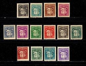 Andorra (Fr.) stamps #65 - 77, MHOG, complete set, 1936 - 43,  CV $77.50