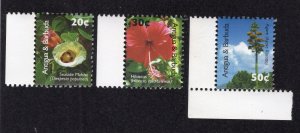 Antigua 2007 20c, 30c & 50c Flora, Scott 2980-2982 MNH, value = $1.00