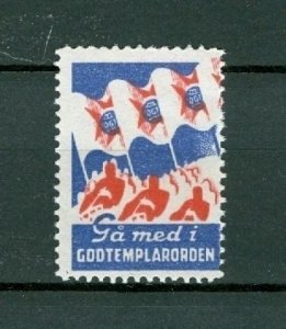 Sweden Poster Stamp Mnh  IOGT 1943. Godtemplar Order.