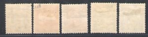1921-22 Iceland, No. 105/09 - Effigy of Christian X - Colors Changed - MH*