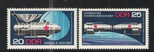 Germany - GDR/DDR 1968 Sc# 985-986 MNH F - Russian Space Exploration