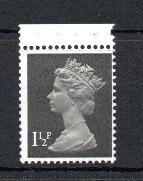 11/2p FCP/PVA MACHIN EX BOOKLET U/M WITH PHOSPHOR OMITTED (+ PRINTING VARIETY)