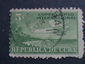 ​CUBA-AIRMAIL 1931  11 VERY OLD CUBA AIRMAIL USED-STAMP-VF  ALMOST 91 YEARS
