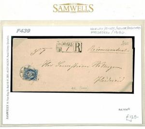 F439 NORWAY Classic Registered *Vinje* CDS Superb 1886 Cover