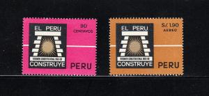 Peru Scott 503 & C212 Mint - Six Year Building Plan