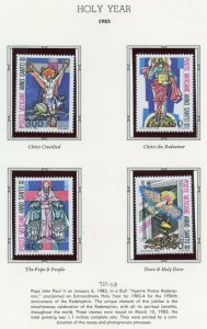 VATICAN CITY 1983  COMPLETE YEAR SET STAMPS MINT NH ON WHITE ACE ALBUM PAGES