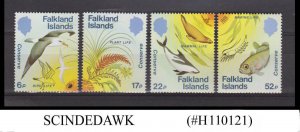 FALKLAND ISLANDS - 1984 CONSERVE NATURAL LIFE / BIRD FISH PLANTS MIN/SHT MNH