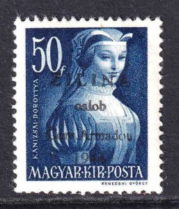 HUNGARY 628 ZILINA OSLOB 1944 OVERPRINT OG NH U/M F/VF BEAUTIFUL GUM