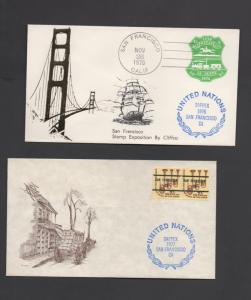 U582 & 1614a pair SAFPEX 1976 & 1977 stamp show covers