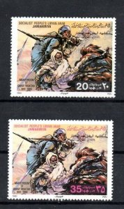 1980 - Libya - 50th Anniversary of the Martyrdom of Omar el Mukhtar-Set 2v.MNH**