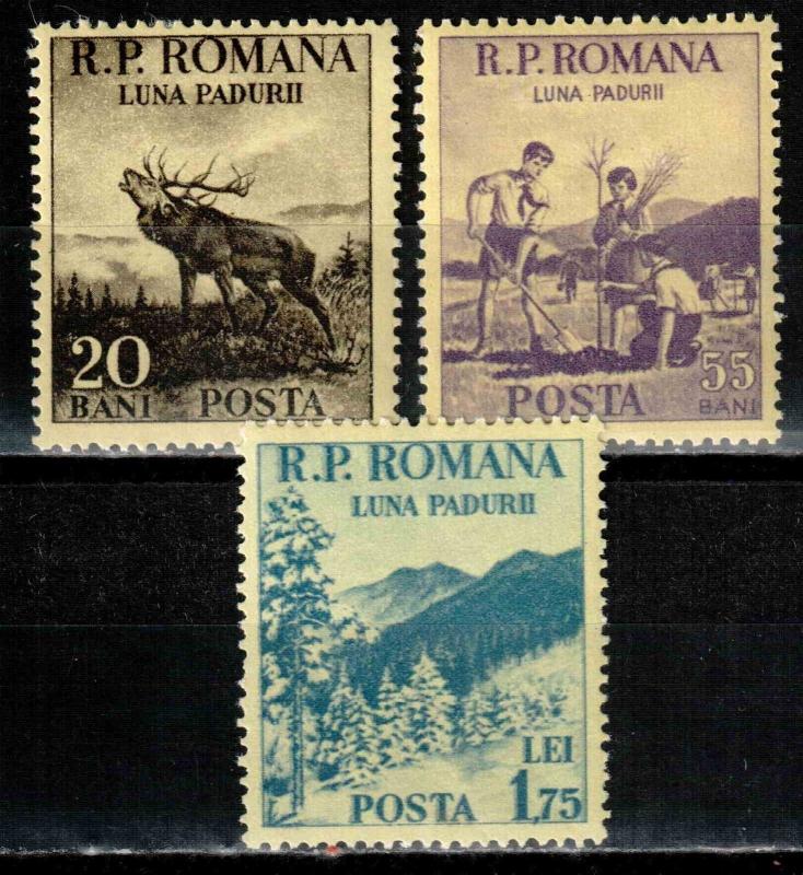 Romania SC# 984-986  1954 Month of the Forest MNH